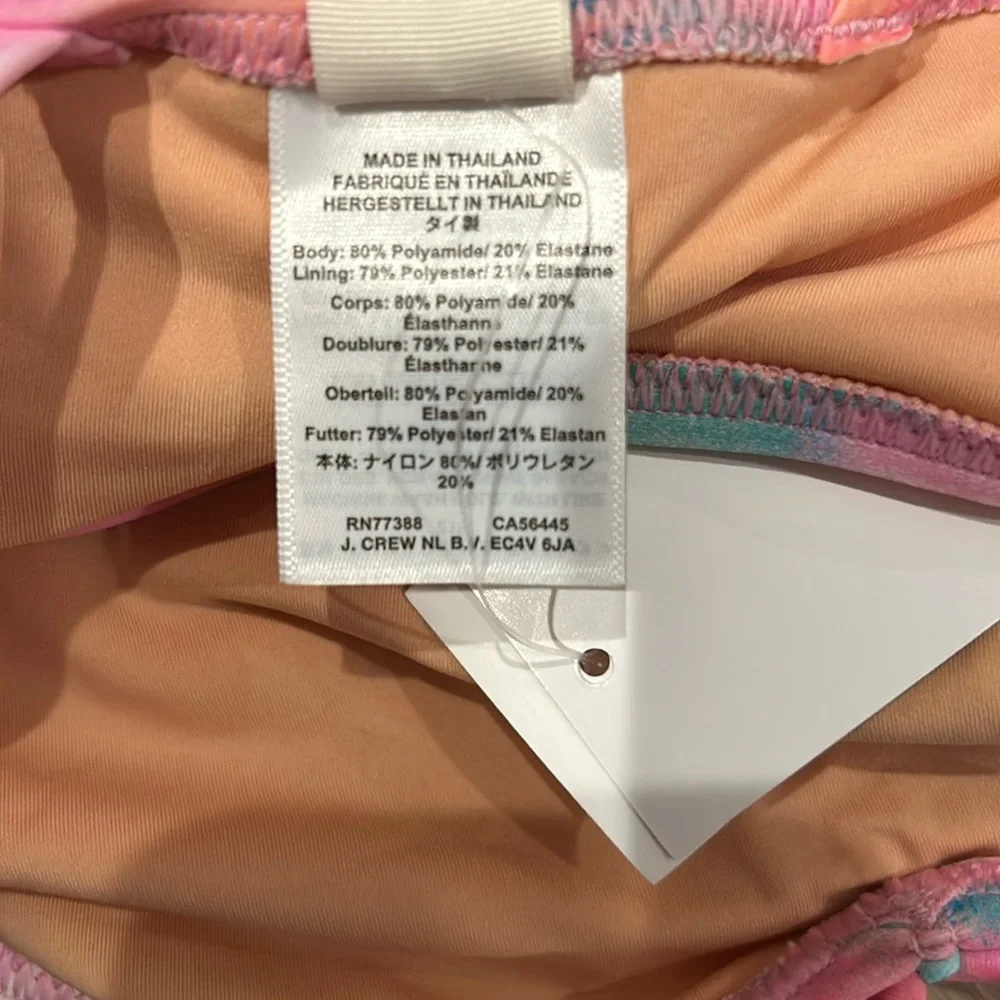 NWT J.Crew Crewcuts tie-dye bow bikini top